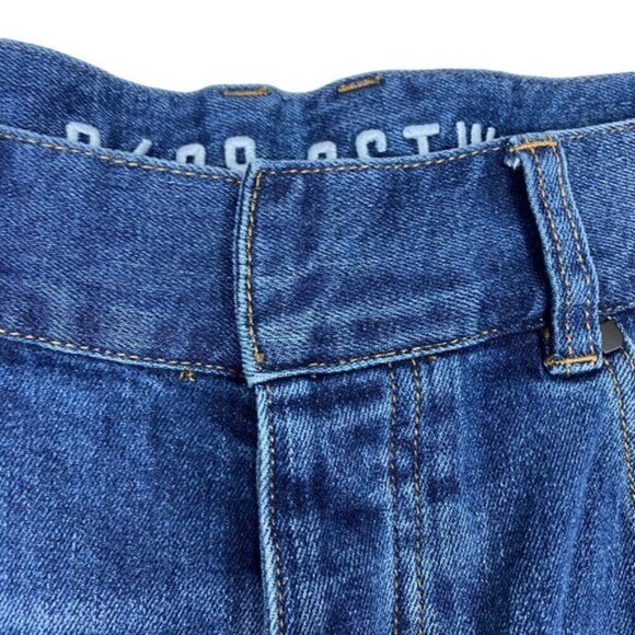 Gfc Toronto Men's Blue Medium Wash Distressed Raw Hem Slim Denim Jeans US 36 - Picture 7 of 16